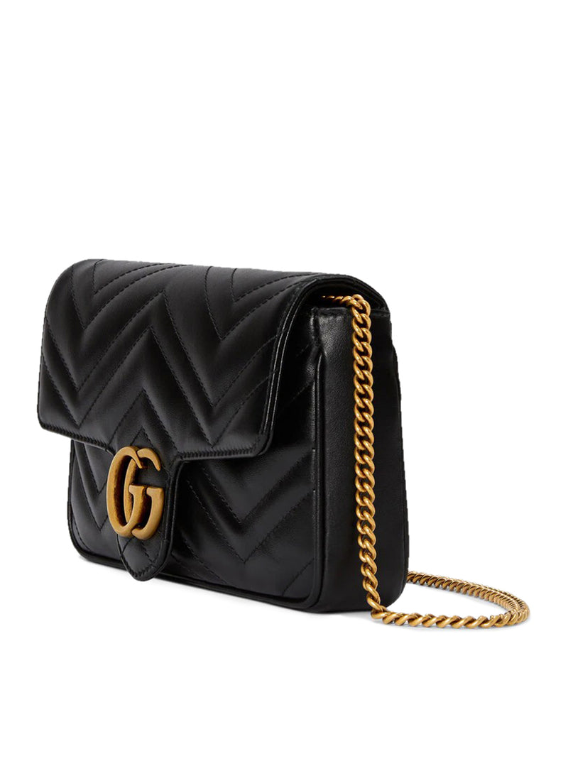 GG MARMONT MINI WALLET WITH CHAIN AND CARD HOLDER