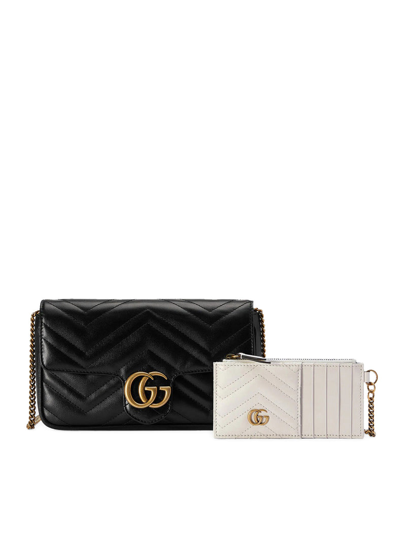 GG MARMONT MINI WALLET WITH CHAIN AND CARD HOLDER