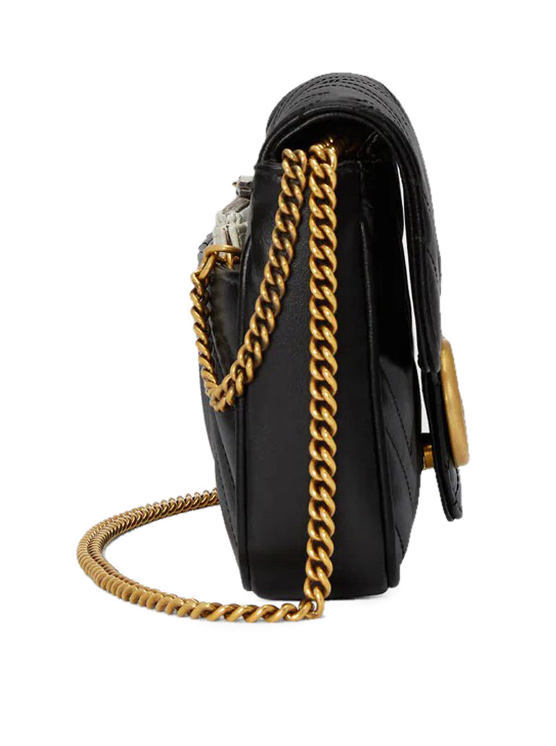 GG MARMONT MINI WALLET WITH CHAIN AND CARD HOLDER