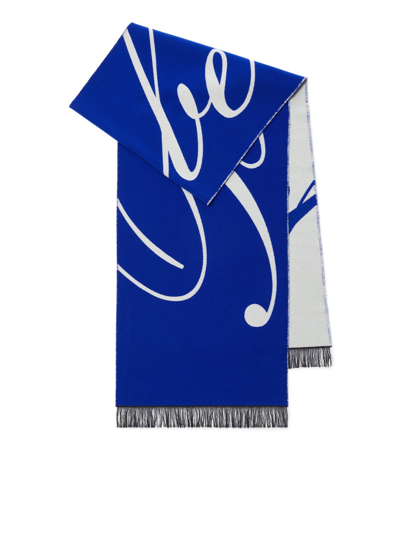 Wool and silk scarf with logo