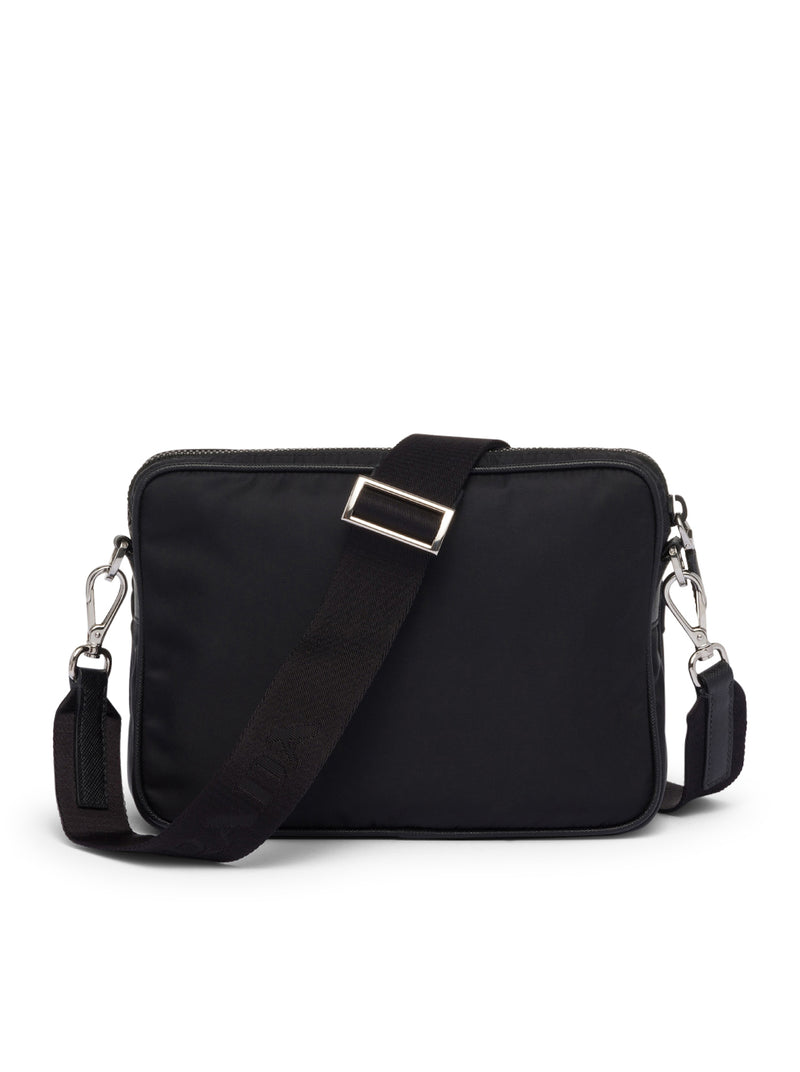SHOULDER BAG IN RE-NYLON AND SAFFIANO