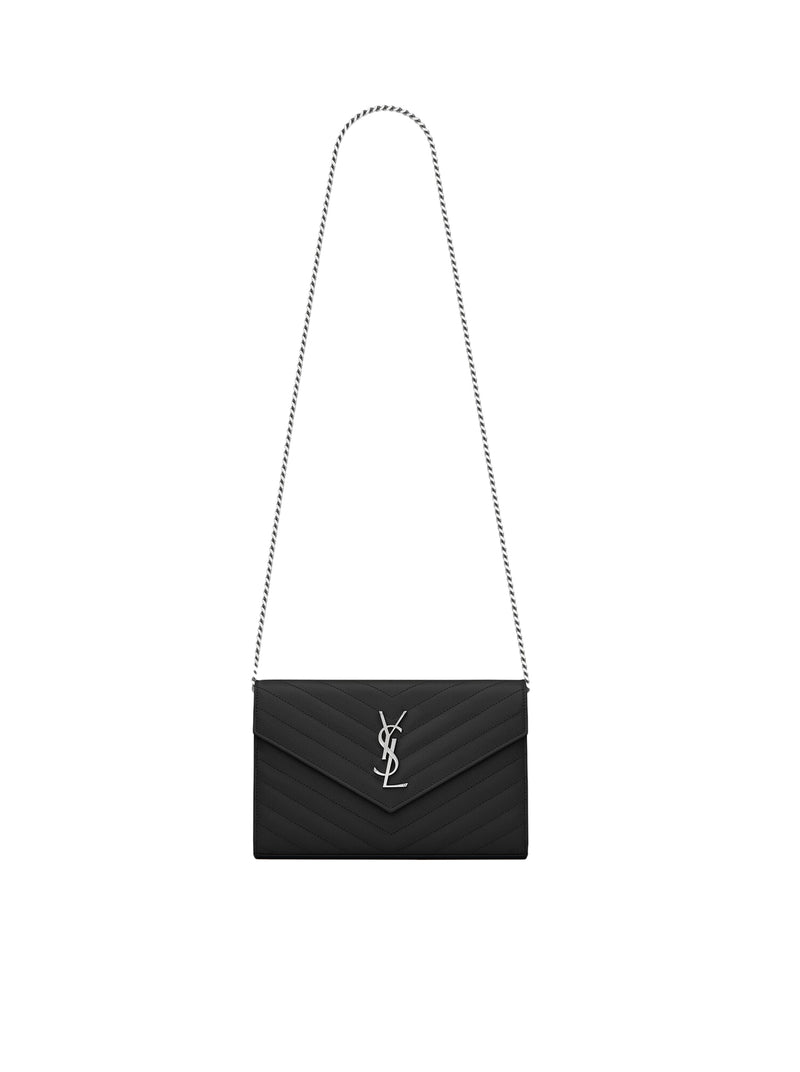 CLASSIC CASSANDRE CHAIN ??CLUTCH IN GRAIN DE POUDRE LEATHER