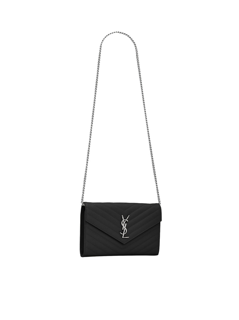 CLASSIC CASSANDRE CHAIN ??CLUTCH IN GRAIN DE POUDRE LEATHER