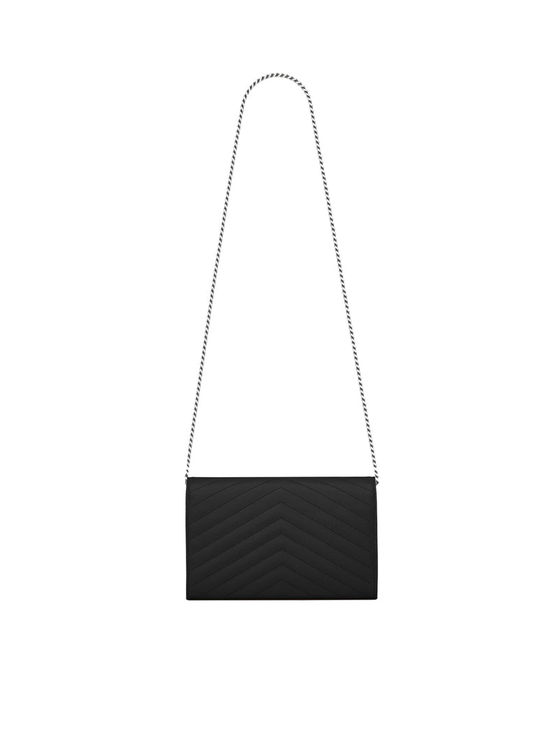 CLASSIC CASSANDRE CHAIN ??CLUTCH IN GRAIN DE POUDRE LEATHER