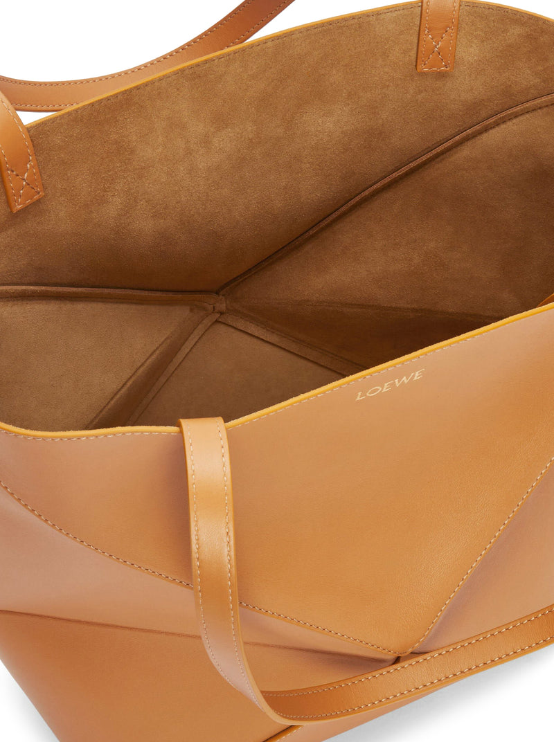 PUZZLE FOLD TOTE BAG IN POLISHED CALFSKIN