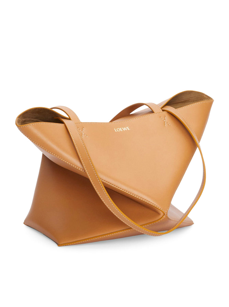 PUZZLE FOLD TOTE BAG IN POLISHED CALFSKIN