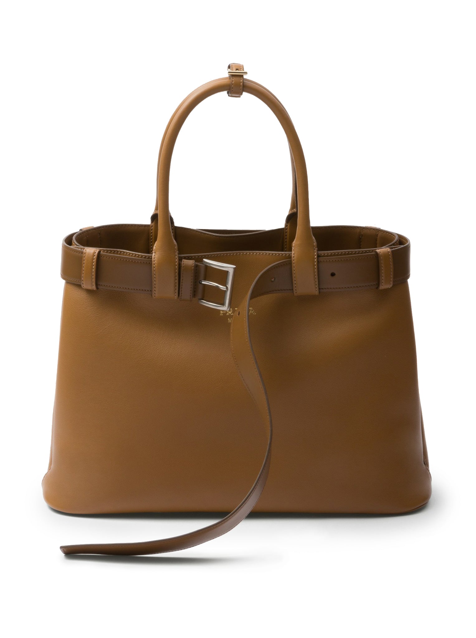 Prada Buckle large leather handbag