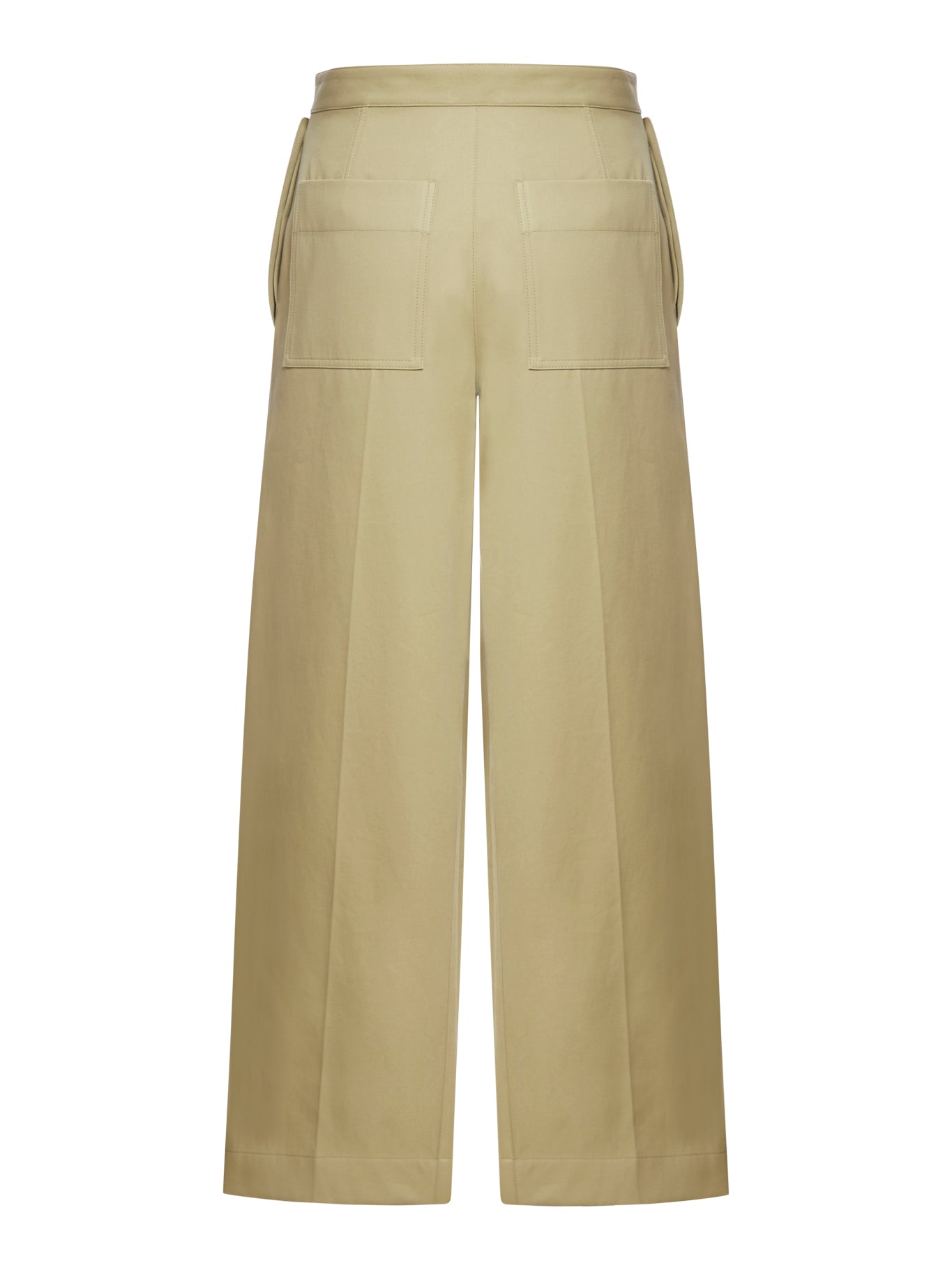 COTTON TWILL SAILOR TROUSERS