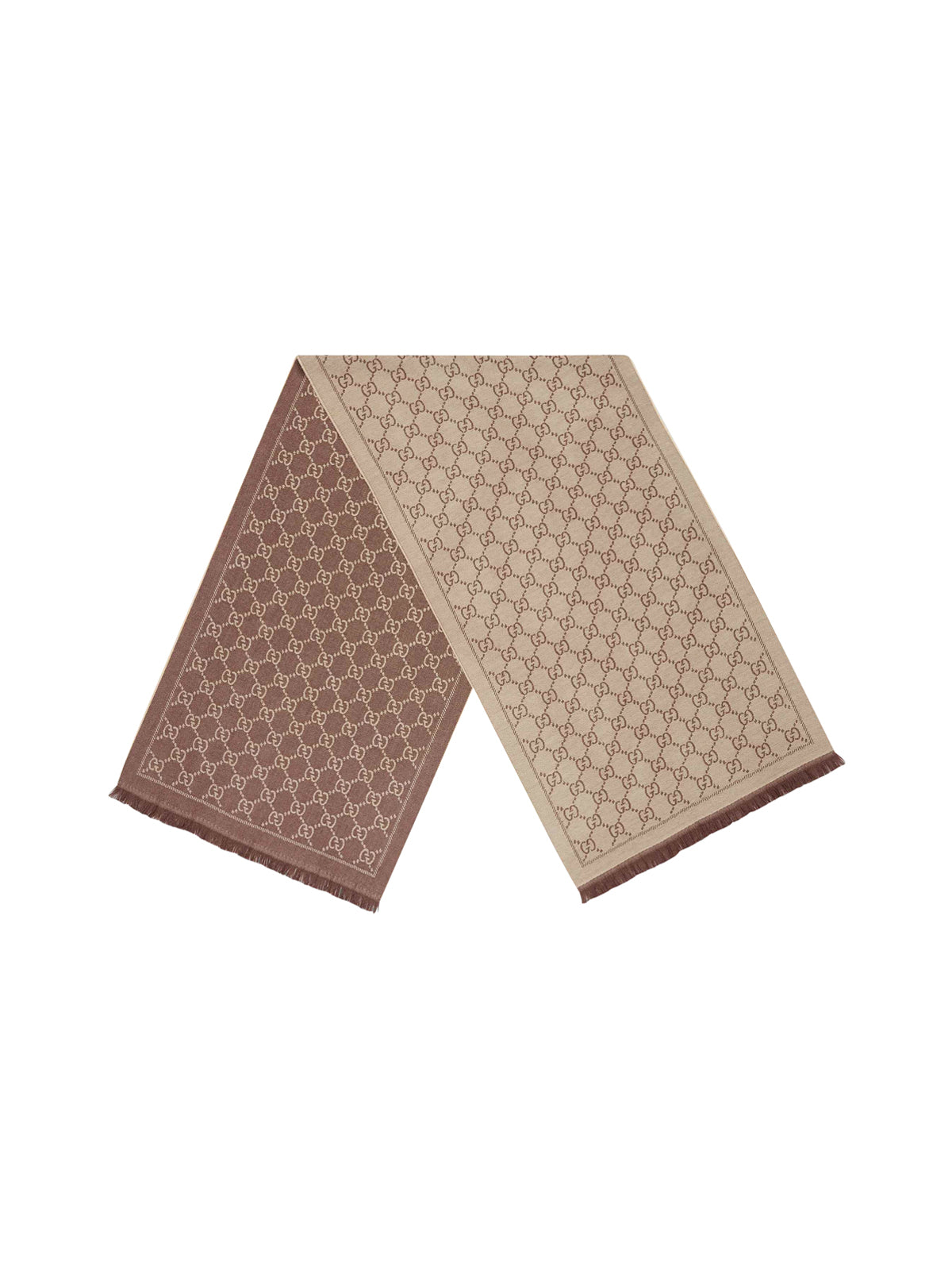 KNITTED SCARF WITH GG JACQUARD PATTERN