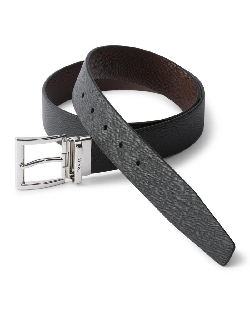 REVERSIBLE SAFFIANO LEATHER BELT