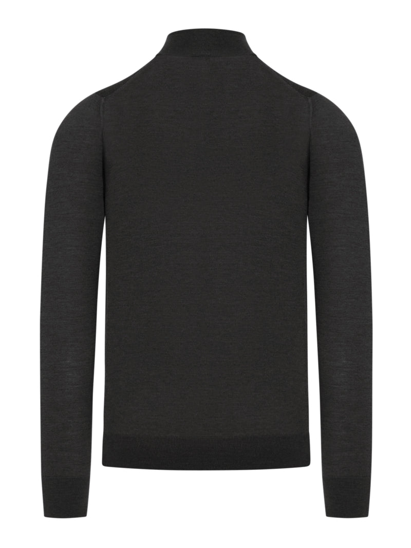 WOOL ZIP CARDIGAN
