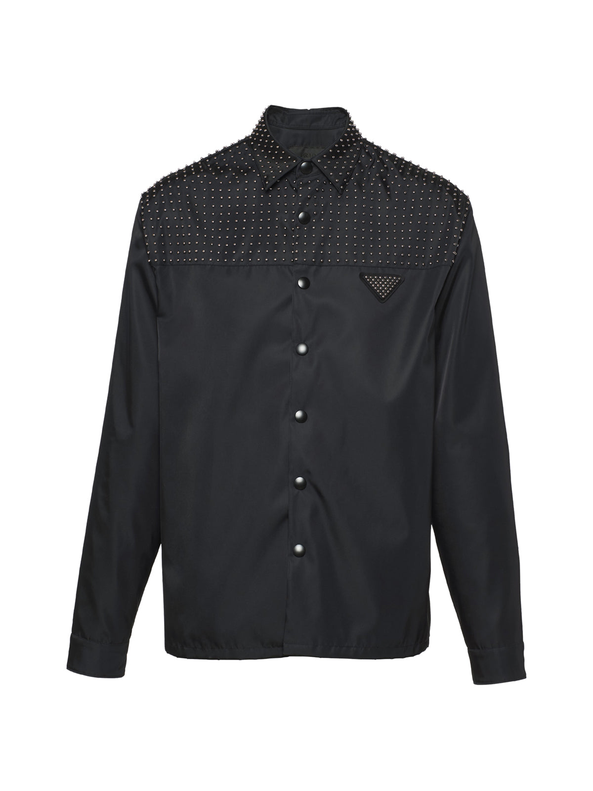 Re-Nylon shirt with studs