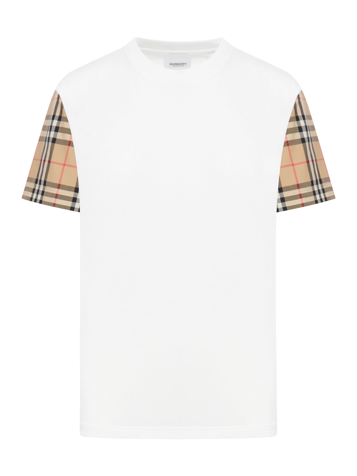 Vintage Check-sleeve T-shirt