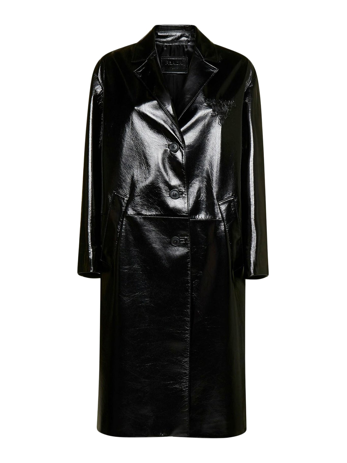 LONG COAT IN SHINY NAPPA