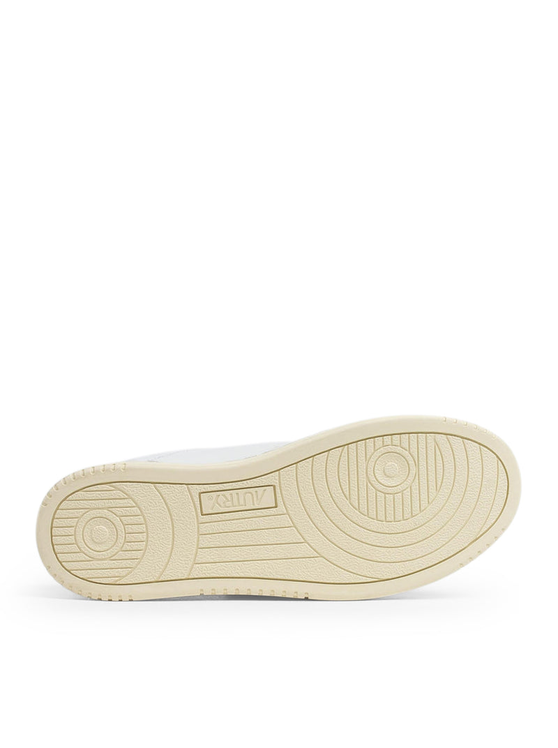 AUTRY MEDIALIST 01 IN WHITE LEATHER