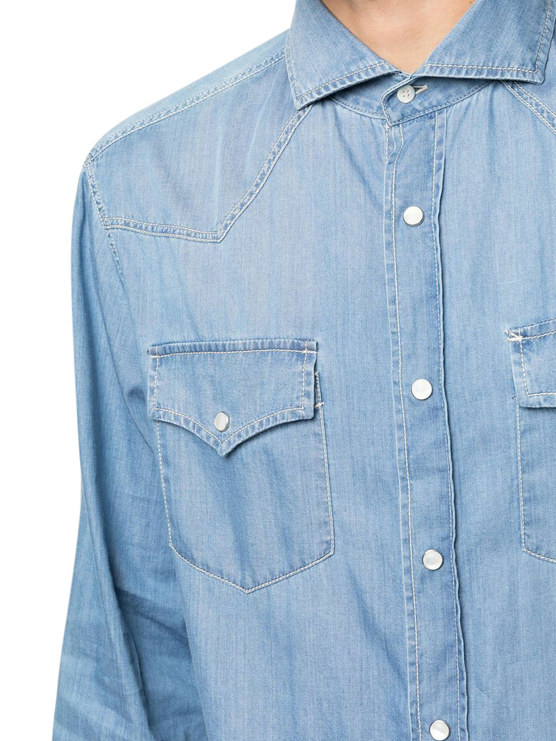 LONG-SLEEVED DENIM SHIRT