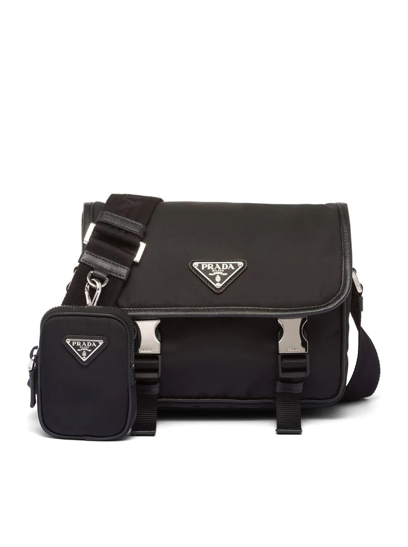 RE-NYLON AND SAFFIANO SHOULDER BAG