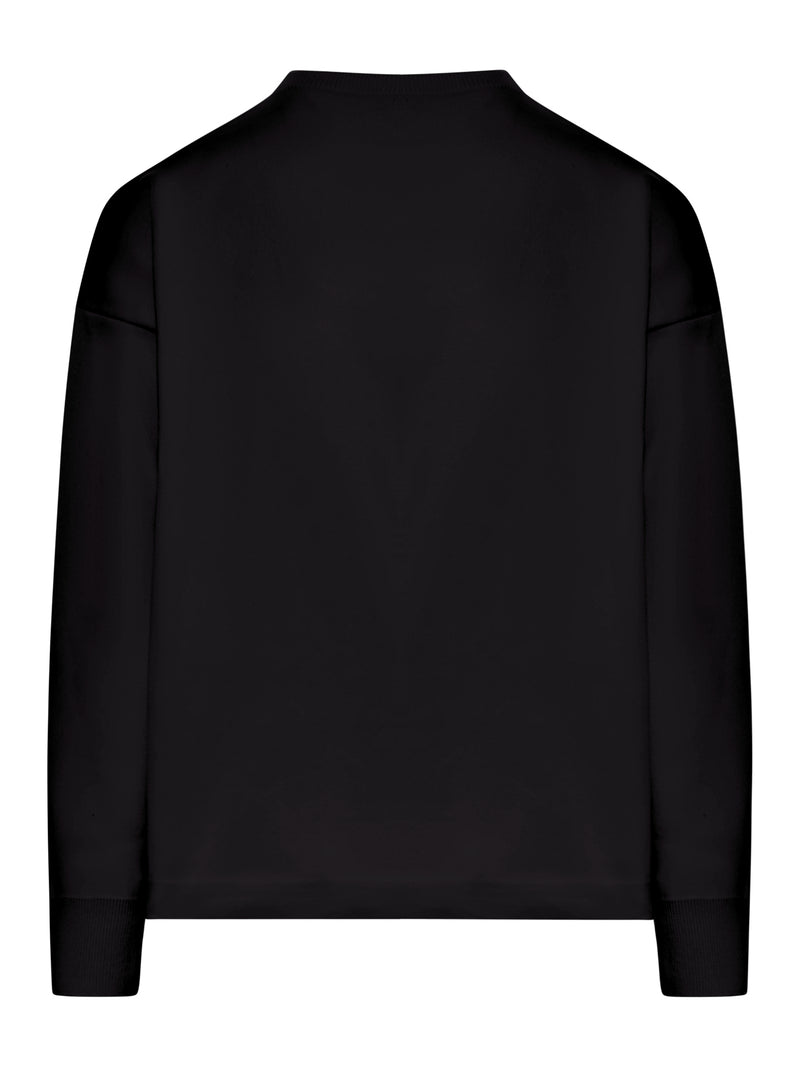 COTTON BLEND SWEATER WITH ANAGRAM