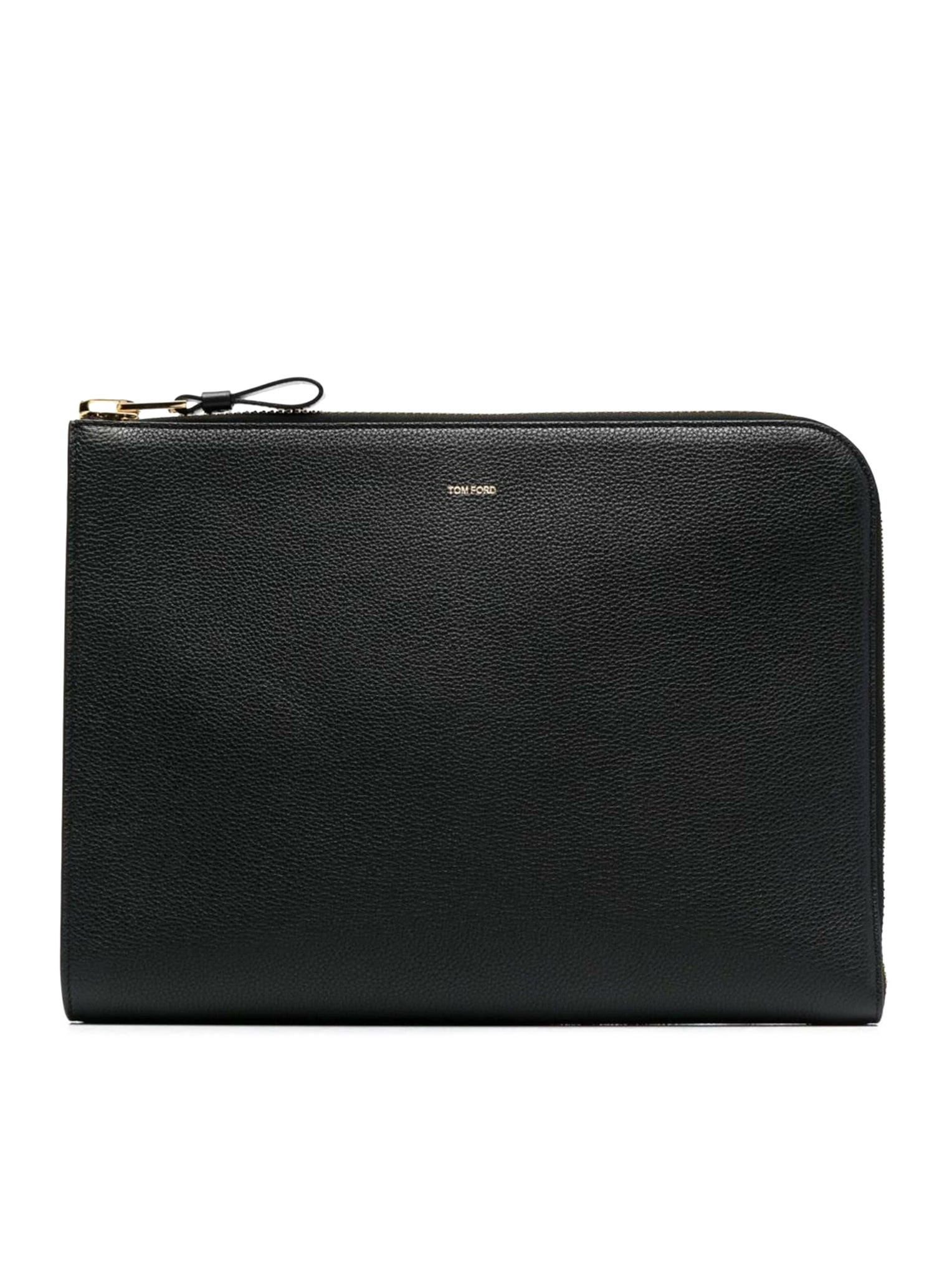 Leather clutch with zip