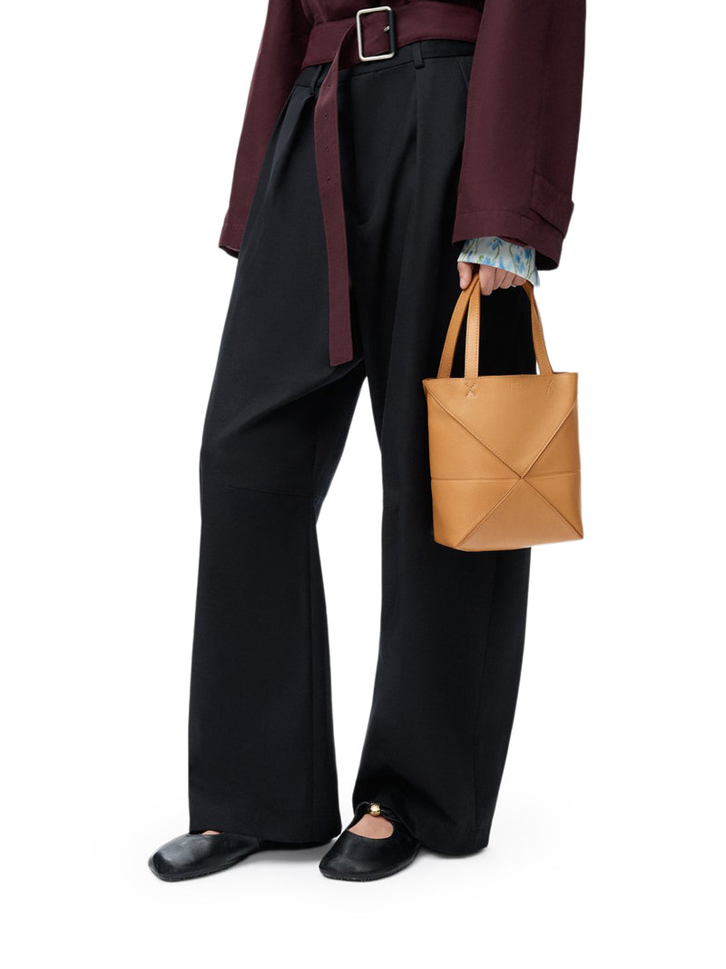 PUZZLE FOLD TOTE BAG IN POLISHED CALFSKIN