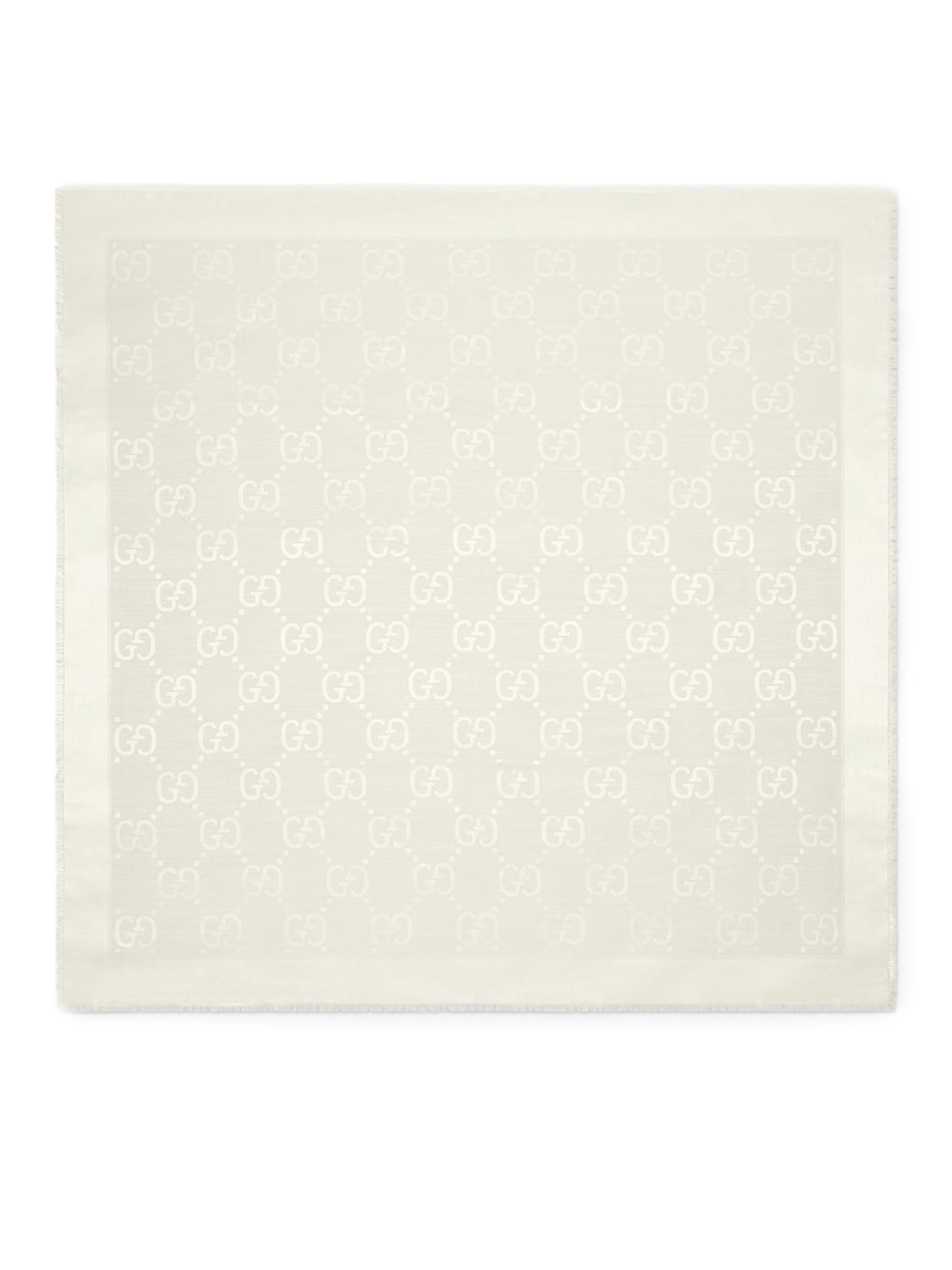 JACQUARD WOOL AND SILK SHAWL WITH GG PATTERN