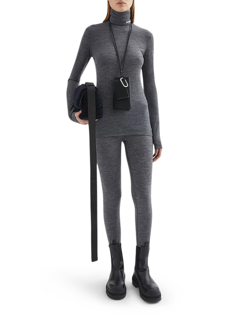 LONG-SLEEVED TOP WITH FUNNEL NECKLINE