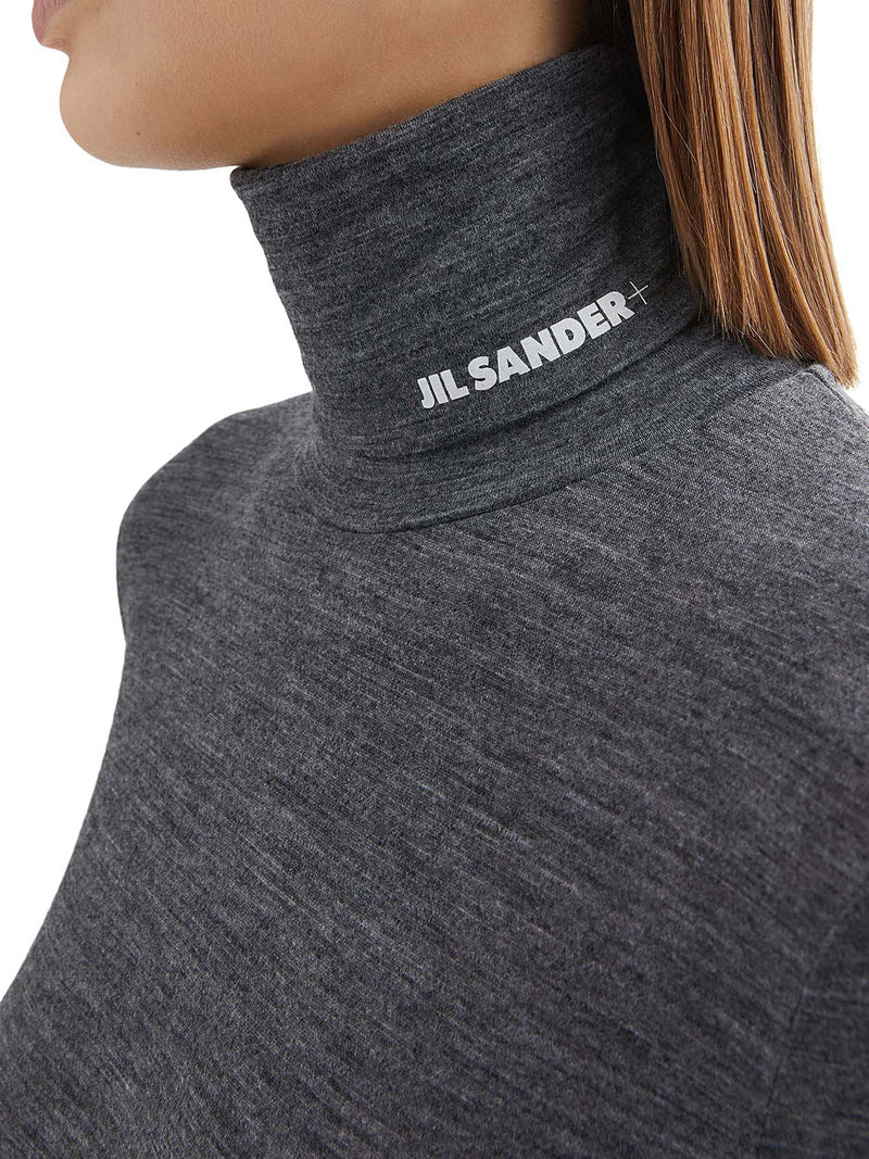 LONG-SLEEVED TOP WITH FUNNEL NECKLINE