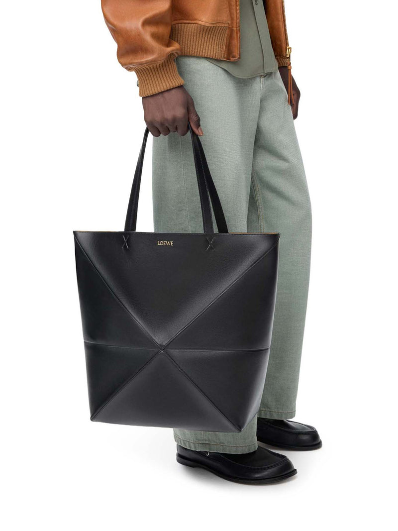 PUZZLE FOLD TOTE XL BAG IN POLISHED CALFSKIN