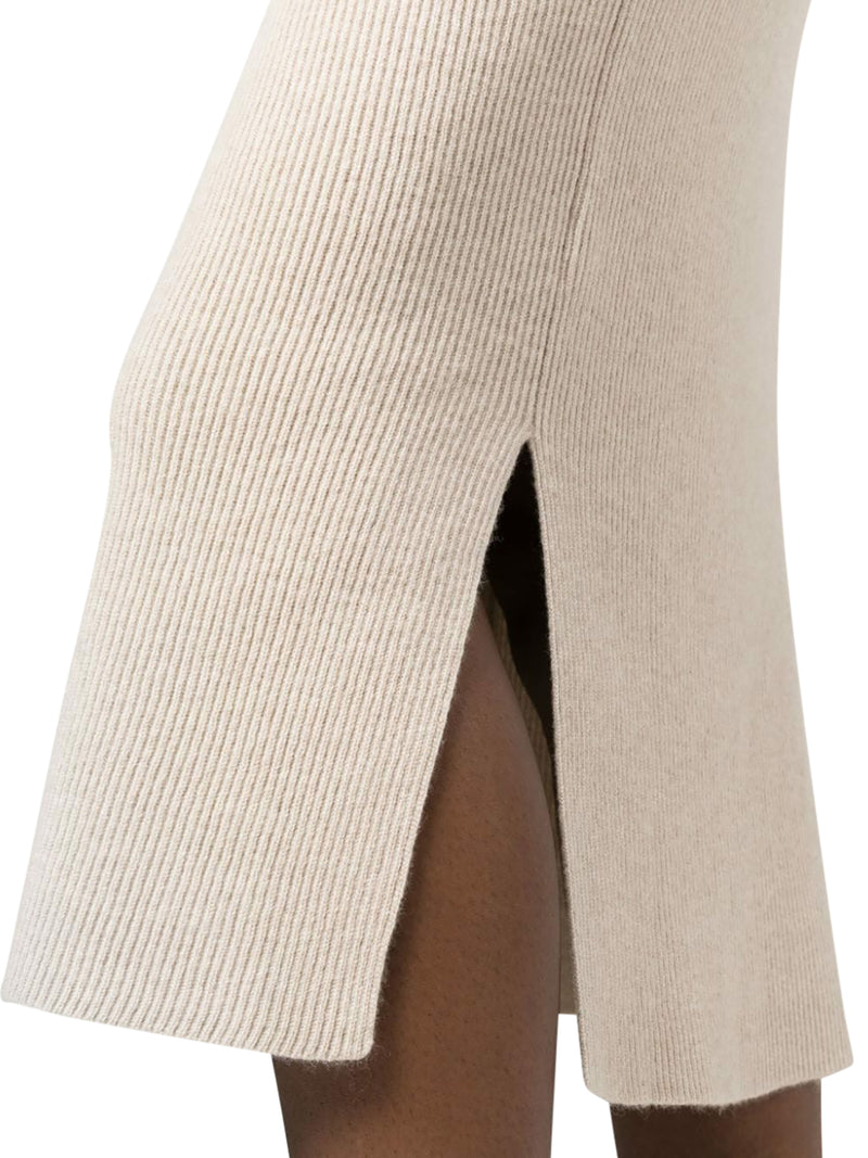 Ribbed midi skirt