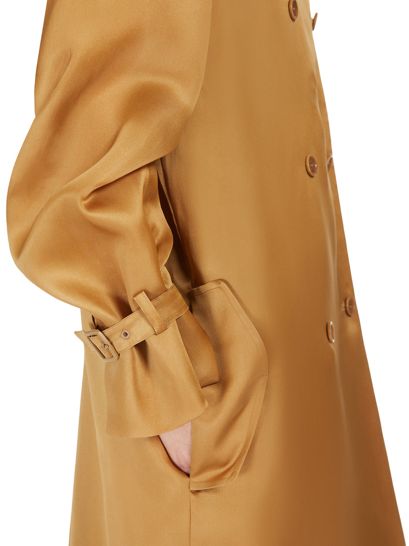 Oversized organza trench coat