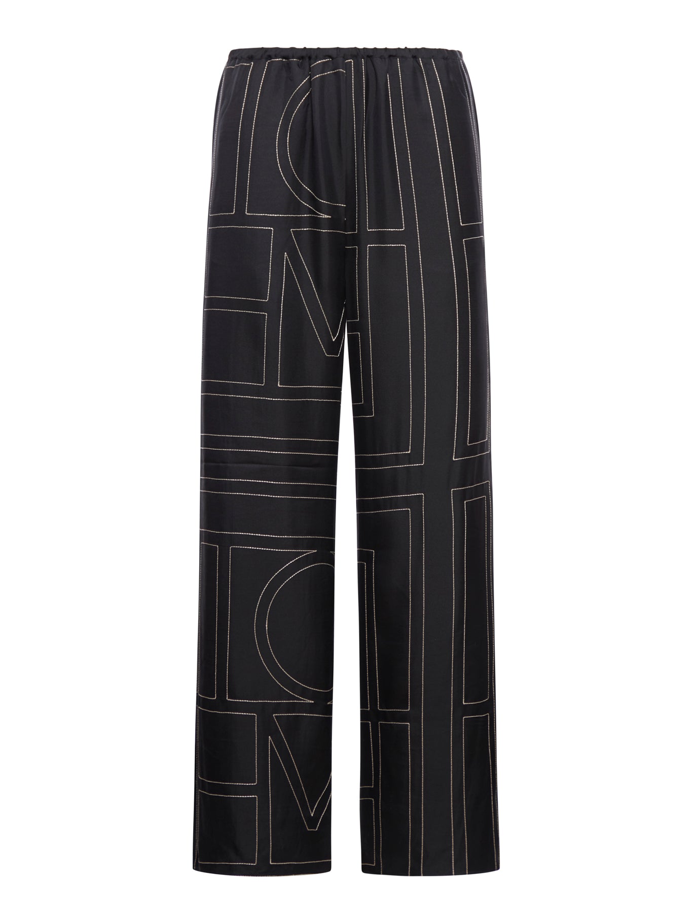 Monogram silk PANTS