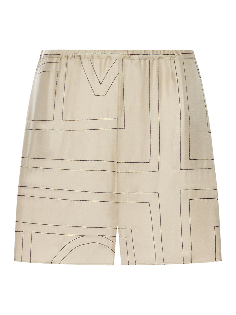 MONOGRAM SILK SHORTS