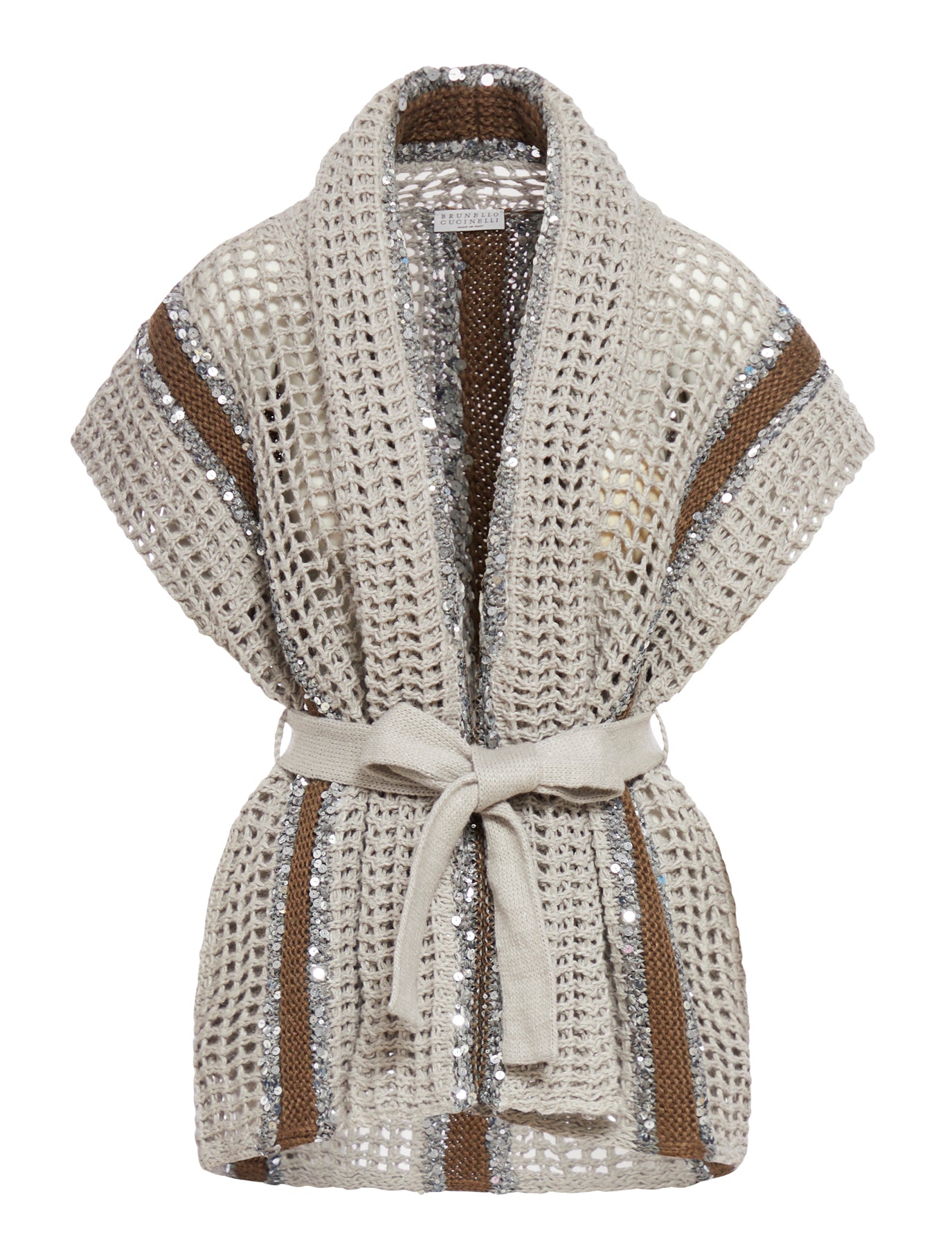 cardigan with sequin inserts