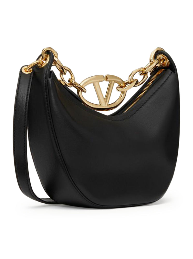 MINI HOBO VLOGO MOON BAG IN NAPPA WITH CHAIN