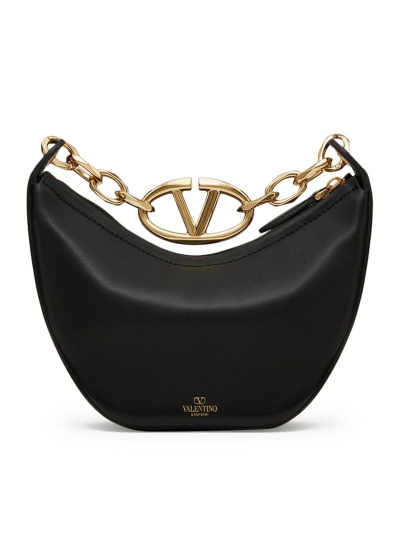 MINI HOBO VLOGO MOON BAG IN NAPPA WITH CHAIN