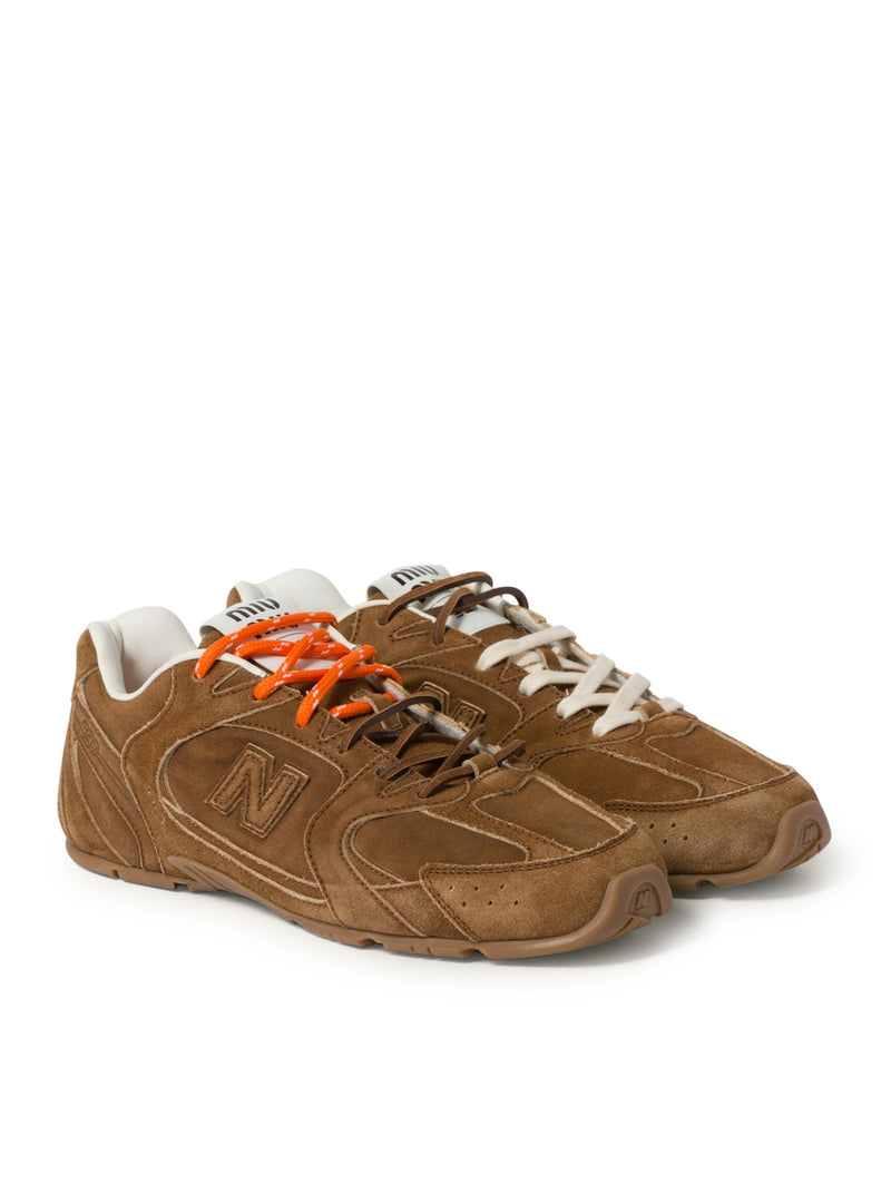 NEW BALANCE X MIU MIU 530 SL SUEDE SNEAKERS