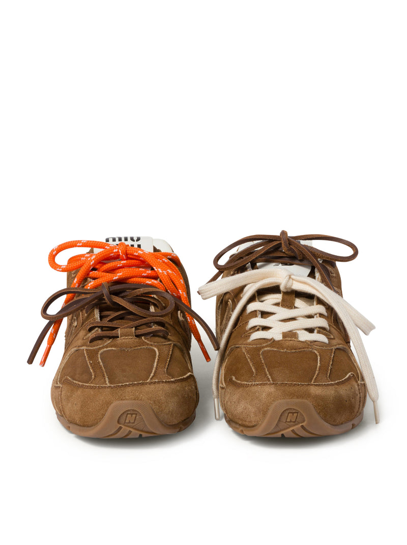 NEW BALANCE X MIU MIU 530 SL SUEDE SNEAKERS