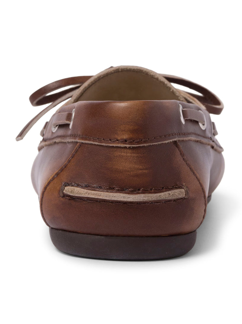 UNLINED BOAT LOAFERS IN DECOLORED LEATHER