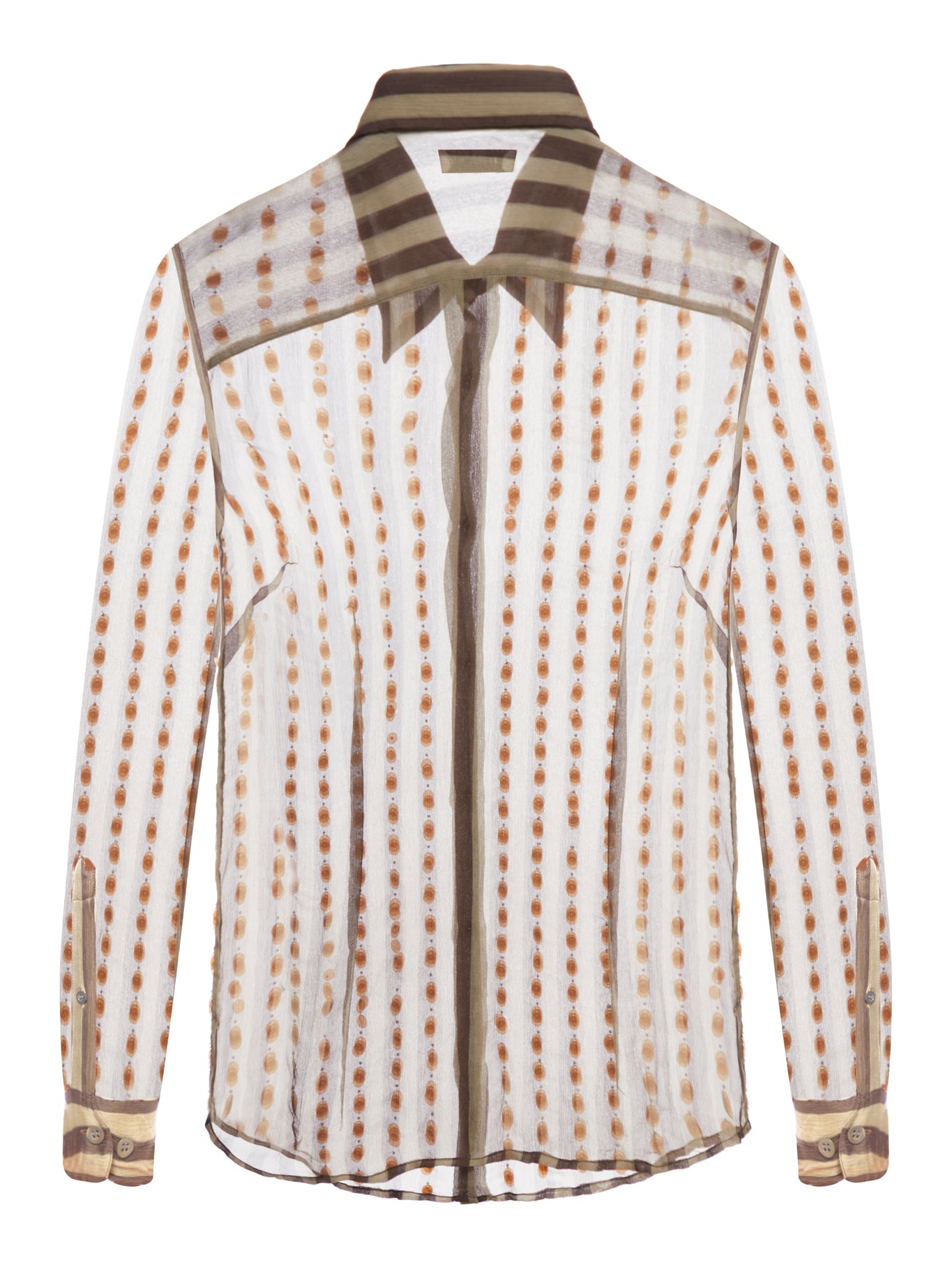 silk shirt printed with two-tone stripes