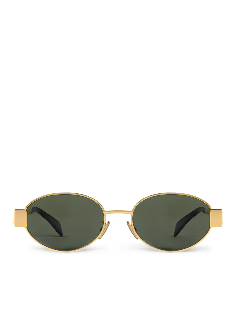 TRIOMPHE METAL 01 SUNGLASSES IN GOLD / GREEN METAL