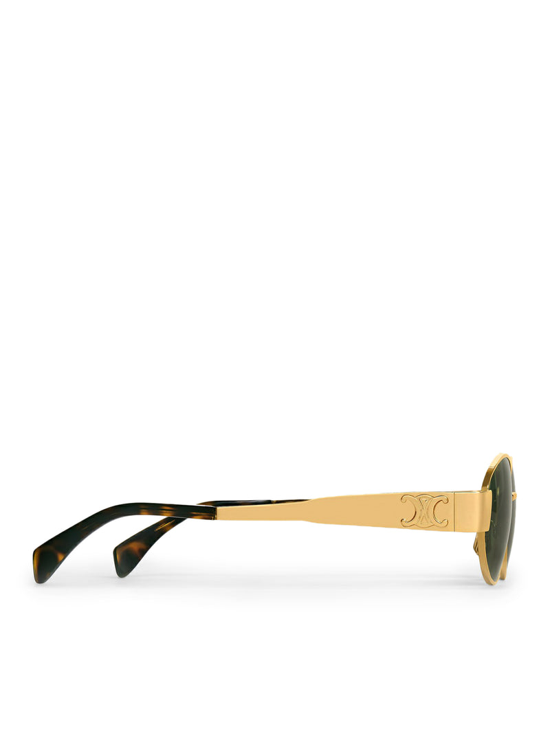 TRIOMPHE METAL 01 SUNGLASSES IN GOLD / GREEN METAL