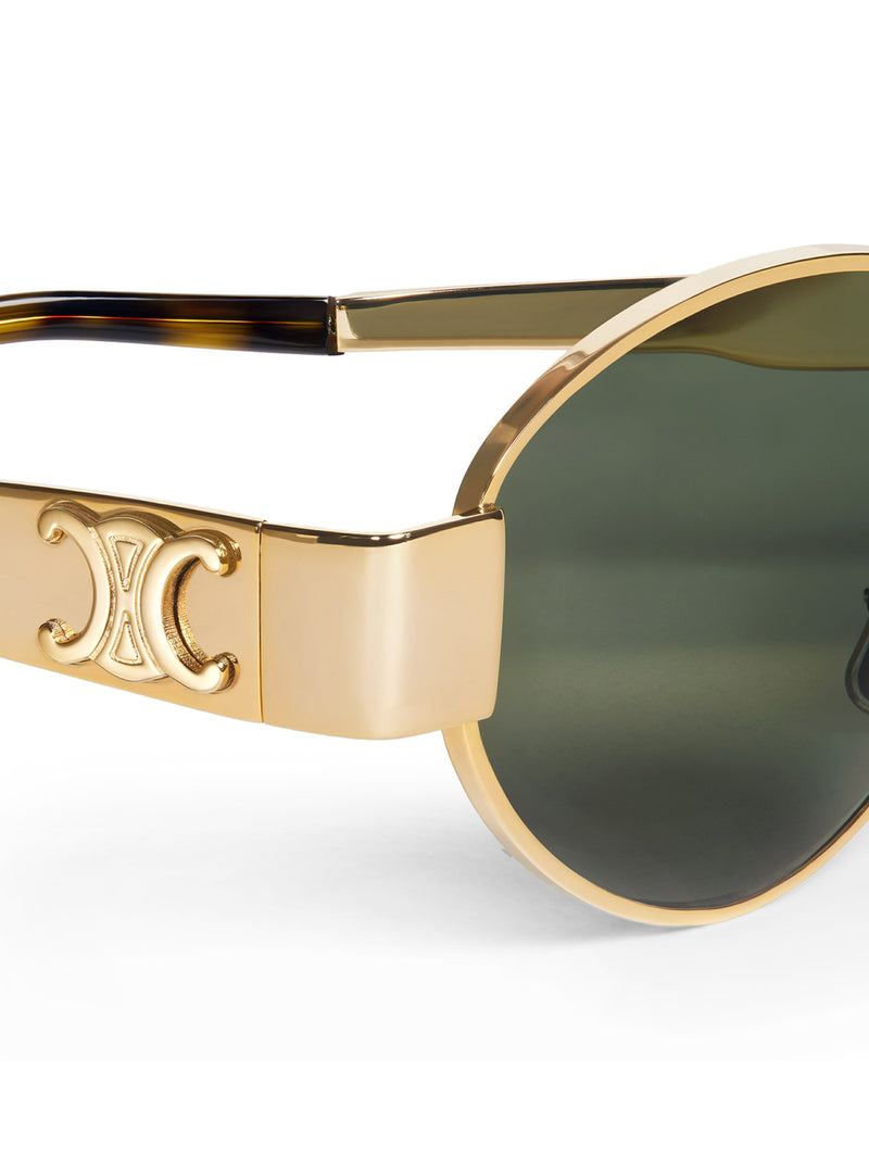 TRIOMPHE METAL 01 SUNGLASSES IN GOLD / GREEN METAL