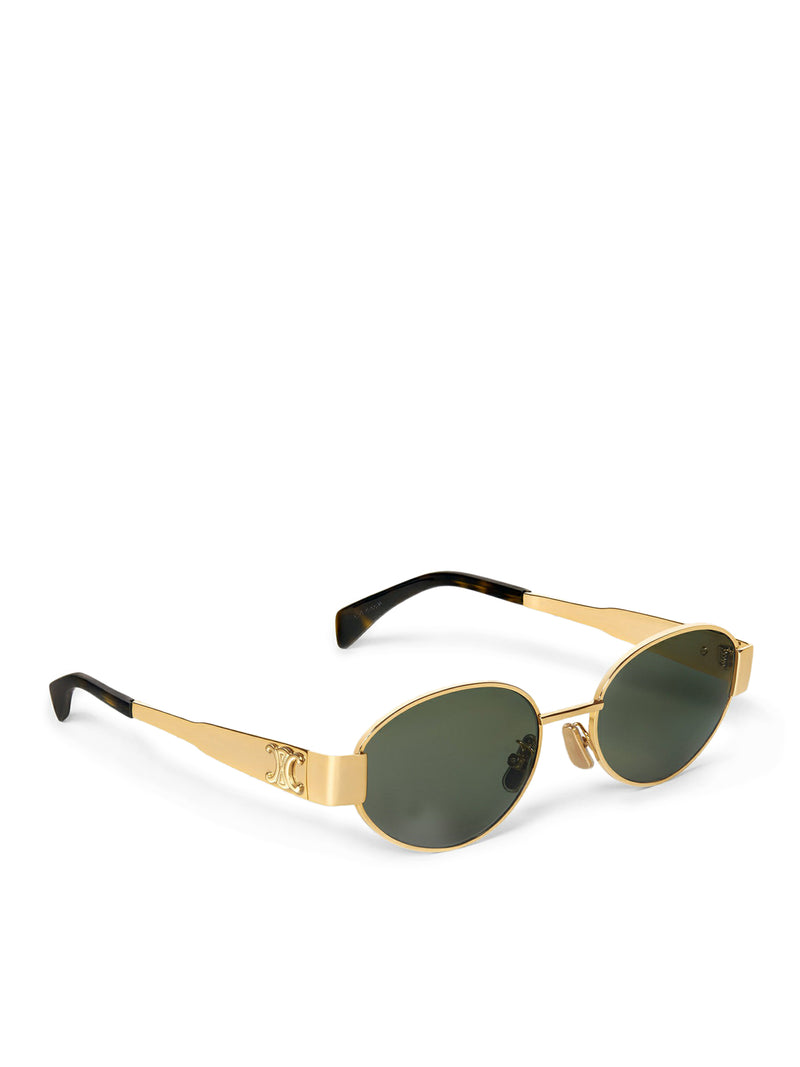 TRIOMPHE METAL 01 SUNGLASSES IN GOLD / GREEN METAL