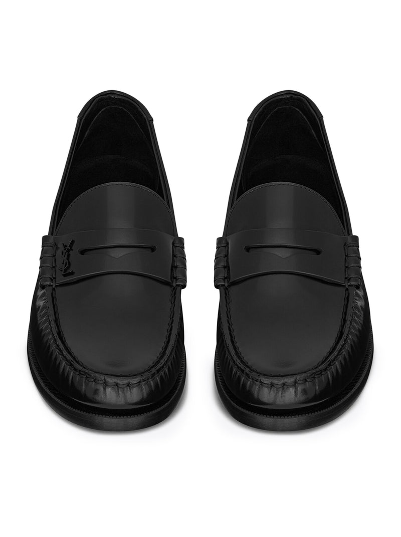 LE LOAFER PENNY SLIPPERS IN GLAZED LEATHER