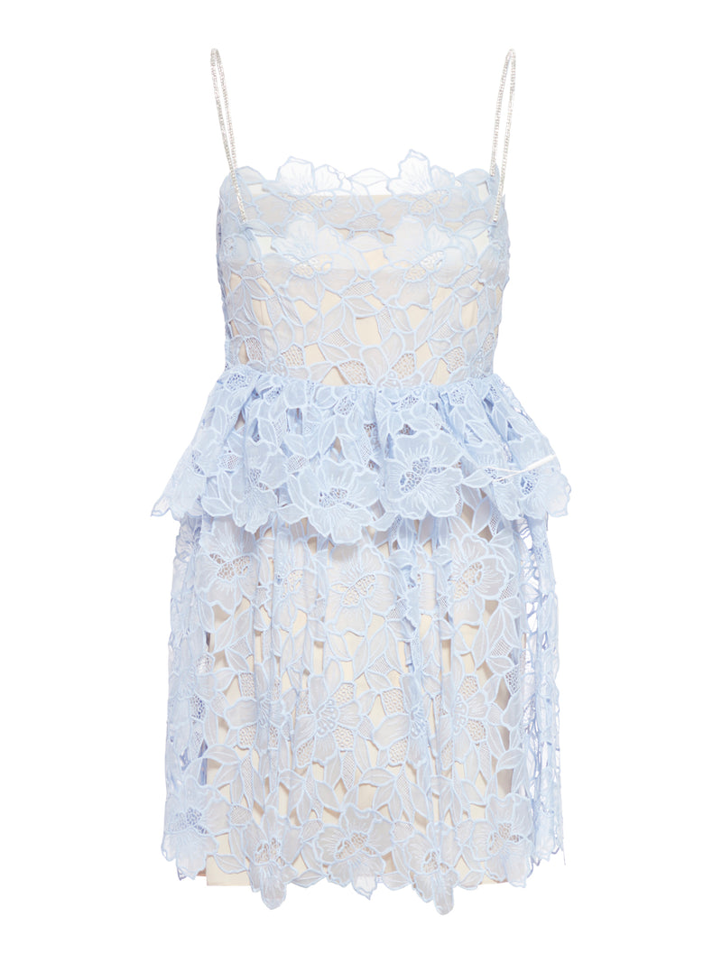 LACE BLUE MINIDRESS