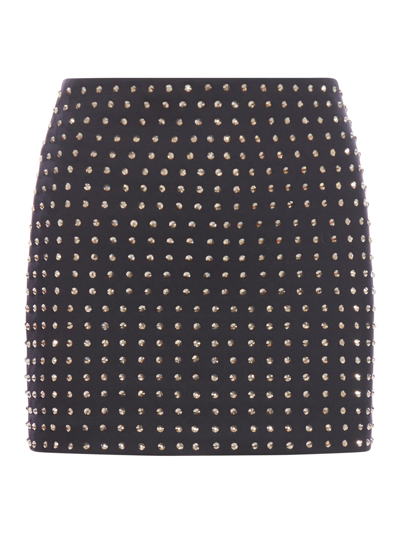 Scuba jersey skirt with rhinestones