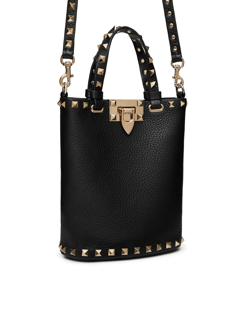 POUCH WITH ROCKSTUD SHOULDER STRAP IN GRAINED CALFSKIN