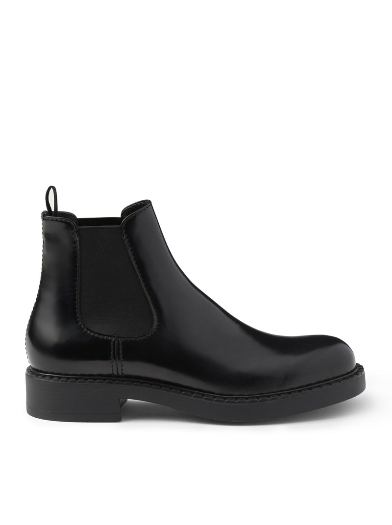 Brushed Leather Chelsea Boots