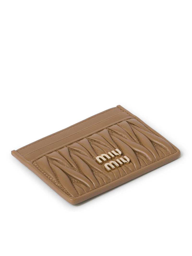 Card holder in quilted nappa