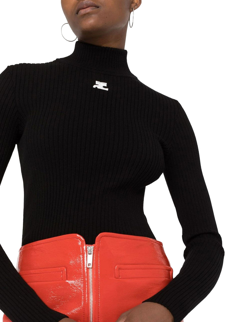 REEDITION RIB KNIT MOCKNECK SWEATER